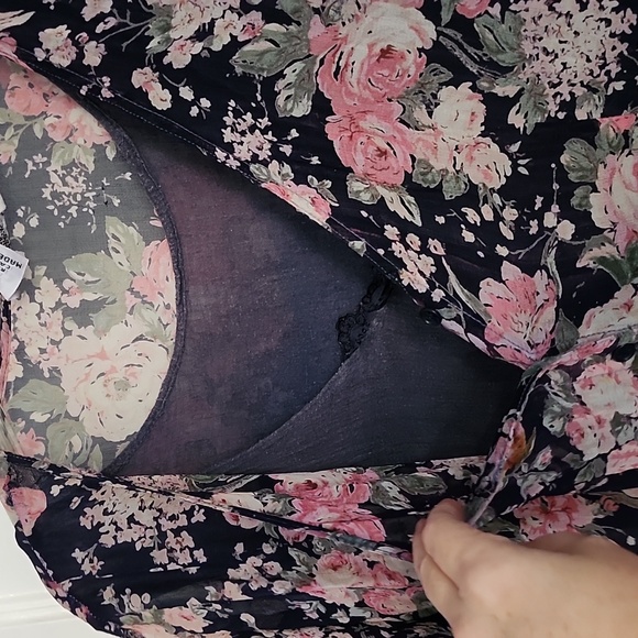 Papillon floral crinkle dress vintage from the 90s - Picture 5 of 14